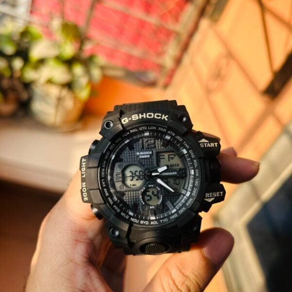G-Shock Analog Digital Sports Black Dial Multi Functional Mens Boys Watch (Black)