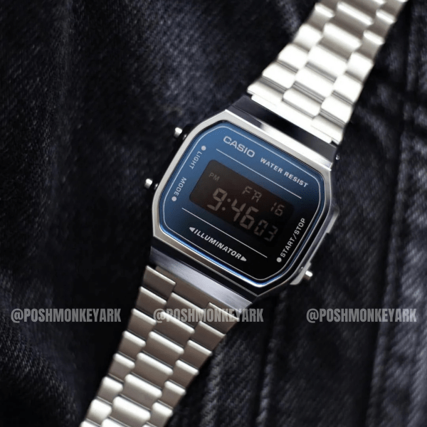 Second image of CASIO VINTAGE NEGATIVE DISPLAY - A168WEM-2B