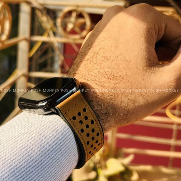 Second image of S11 Pro Max Smartwatch With Super AMOLED Display - Brown Premium Belt