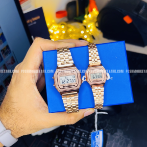 CASIO A159 RoseGold Couple Watch