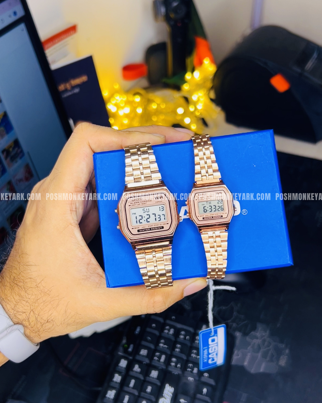 CASIO A159 RoseGold Couple Watch